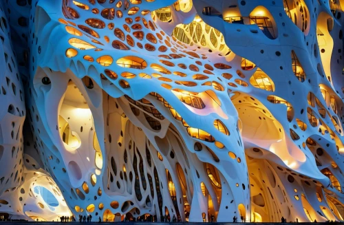 gaudí,fractal lights,honeycomb structure,trypophobia,sagrada familia,light fractal,fractal environment,fractalius,fractals art,vivid sydney,lava lamp,park güell,fractal,fractals,mandelbulb,light patterns,aquarium lighting,fractal art,kaleidoscope,intricate