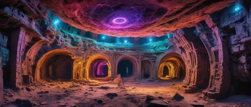 ruin,ruins,portals,hall of the fallen,abandoned place,fractal environment,lost place,wormhole,mandelbulb,the ruins of the,psychedelic art,ancient city,catacombs,inner space,abandoned places,portal,astral traveler,3d fantasy,dungeon,fantasy picture,Illustration,Realistic Fantasy,Realistic Fantasy 20