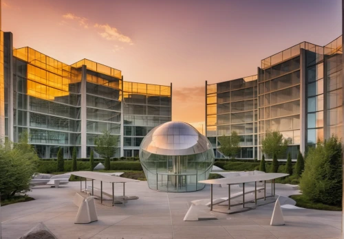 biotechnology research institute,planetarium,armillary sphere,spheres,glass sphere,autostadt wolfsburg,company headquarters,research institute,spherical image,solar cell base,home of apple,corporate headquarters,oval forum,io centers,glass building,general atomics,sculpture park,glass facade,berlin center,musical dome,Photography,General,Realistic