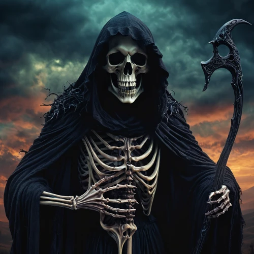 grim reaper,dance of death,grimm reaper,death god,skeleton key,reaper,skull bones,skeleltt,skeletal,scull,danse macabre,vanitas,death's-head,angel of death,vintage skeleton,death's head,skull allover,scythe,death head,skeleton,Illustration,Realistic Fantasy,Realistic Fantasy 37