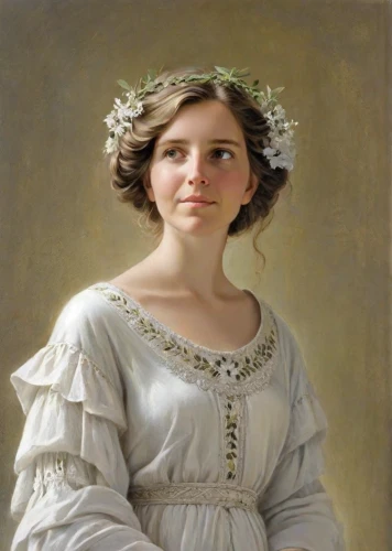 portrait of a girl,franz winterhalter,milkmaid,portrait of a woman,marguerite,girl with cloth,girl in a wreath,young woman,vintage female portrait,young girl,woman portrait,girl in cloth,bouguereau,girl with bread-and-butter,romantic portrait,girl portrait,girl in flowers,young lady,la violetta,child portrait