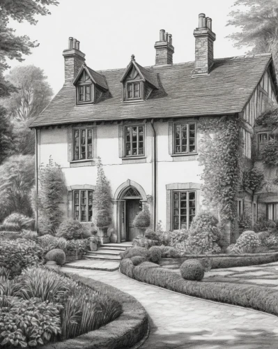 house drawing,country house,country estate,elizabethan manor house,country cottage,lincoln's cottage,garden elevation,stately home,traditional house,pencil drawings,private house,stone house,private estate,cottage,charcoal drawing,witch's house,home landscape,old colonial house,ancient house,beautiful home,Photography,General,Natural