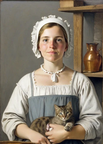 girl in the kitchen,milkmaid,girl with cereal bowl,cat sparrow,girl with bread-and-butter,woman holding pie,portrait of a girl,cat portrait,girl with cloth,girl with dog,domestic cat,the girl's face,girl at the computer,child portrait,veterinary,cat european,portrait of a woman,cat frame,young woman,calico cat