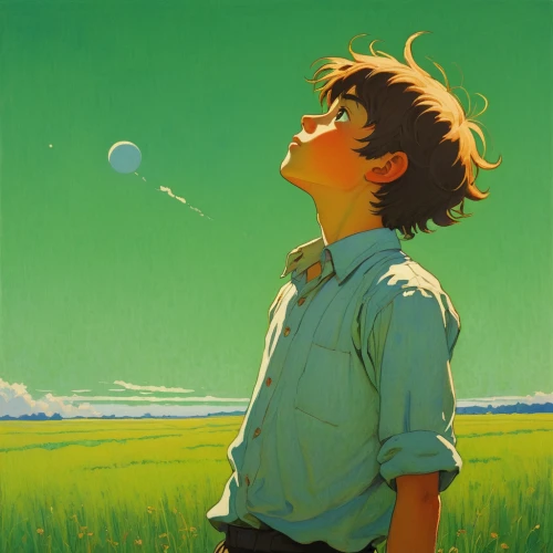 astronomer,cloudless,summer sky,green summer,skywatch,sky,heliosphere,studio ghibli,blue sky,expanse,green,bright sun,clear sky,earth,evangelion,cosmos,orbiting,planets,cosmos wind,the horizon,Art,Classical Oil Painting,Classical Oil Painting 14