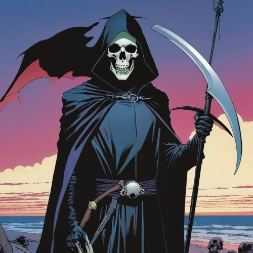 grim reaper,grimm reaper,crossbones,dance of death,scythe,reaper,death god,death's-head,death's head,skeleltt,hooded man,death head,death notice,undead warlock,skull bones,angel of death,skull and crossbones,skull rowing,grim,scull,Illustration,Vector,Vector 04