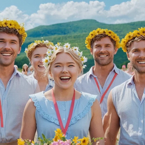 flower crown of christ,yellow daisies,australian daisies,sun daisies,daisy family,florists,daffodils,midsummer,trollius of the community,sun flowers,virtuelles treffen,tanacetum balsamita,bornholmer margeriten,bavarian swabia,flower crown,allgäu kässspatzen,north rhine westphalia,barberton daisies,thuringia,people in nature,Illustration,Japanese style,Japanese Style 01