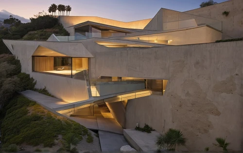 dunes house,exposed concrete,modern architecture,cliff dwelling,futuristic architecture,cubic house,jewelry（architecture）,cube house,concrete construction,archidaily,reinforced concrete,architecture,architectural style,residential,arhitecture,architectural,modern house,stucco,stucco wall,brutalist architecture,Photography,General,Realistic