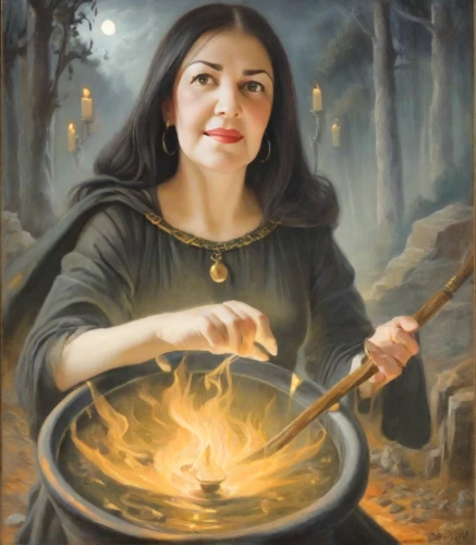 woman holding pie,celebration of witches,khokhloma painting,asian woman,fire artist,vietnamese woman,woman eating apple,woman at the well,pocahontas,portrait of christi,mulan,woman playing,candlemaker,fantasy portrait,jaya,mystical portrait of a girl,dwarf cookin,the witch,girl with bread-and-butter,iranian nowruz