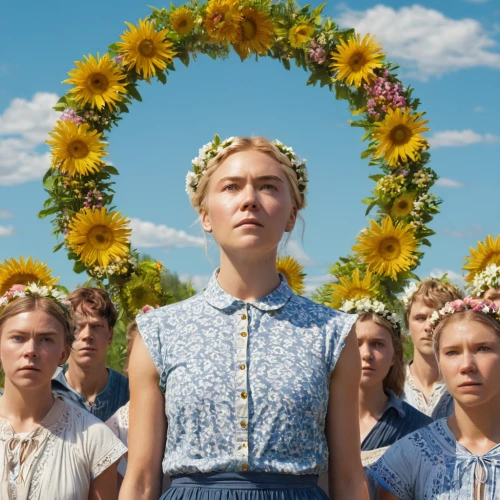 laurel wreath,the stake,sun flowers,wreath of flowers,prairie,midsummer,sound of music,suffragette,jessamine,spring awakening,flower crown of christ,woman of straw,the order of the fields,flower crown,clove garden,spring crown,bunches of rowan,girl in flowers,summer crown,filmjölk,Illustration,American Style,American Style 12