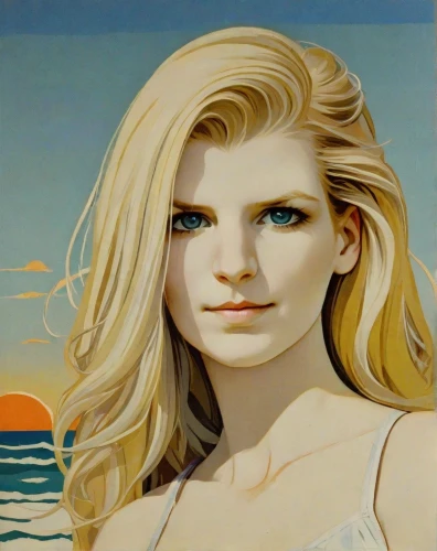 blonde woman,connie stevens - female,girl-in-pop-art,the beach pearl,the blonde in the river,oil painting,photo painting,sea beach-marigold,oil painting on canvas,palomino,girl on the boat,beach background,young woman,girl on the dune,ann margarett-hollywood,the sea maid,sea breeze,blonde girl,sun and sea,art painting