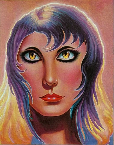 la violetta,80s,1982,70s,cleopatra,head woman,woman's face,60s,pop art woman,1971,venus,1973,andromeda,1980s,1980's,woman face,1986,fantasy woman,retro woman,girl-in-pop-art,Illustration,American Style,American Style 07