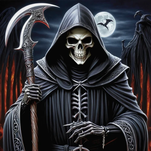 grim reaper,grimm reaper,dance of death,reaper,death god,scythe,skeleton key,angel of death,scull,death's-head,death angel,death head,skeleltt,skull bones,danse macabre,shinigami,blackmetal,grim,helloween,vanitas,Conceptual Art,Fantasy,Fantasy 30