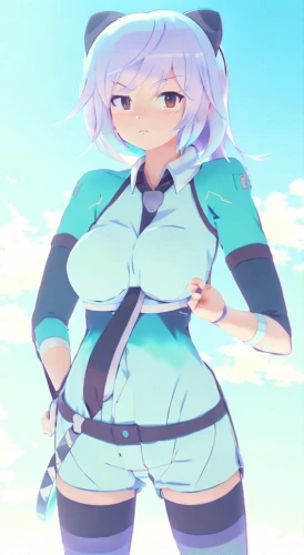 aqua,cyan,officer,summer clothing,nurse uniform,piko,delta sailor,partly cloudy,negev,azure,neptune,a uniform,ako,blu,cute clothes,blue mint,police uniforms,heavy object,uruburu,space suit,Common,Common,Japanese Manga