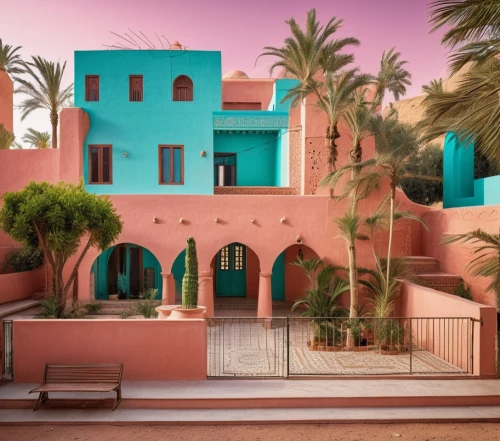 riad,marrakesh,morocco,marrakech,majorelle blue,pink city,djerba,ouarzazate,nizwa,hacienda,moroccan pattern,madinat,sinai,moorish,colorful facade,pueblo,tropical house,aqaba,oman,libya,Photography,General,Realistic