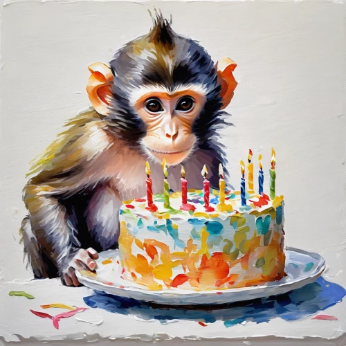 birthday card,birthdays,clipart cake,happy birthday text,birthday wishes,birthday greeting,birthday cake,birthday template,birthday candle,happy birthday,happy birthday balloons,happy birthday banner,barbary ape,crab-eating macaque,chimpanzee,birthday,second birthday,first birthday,great apes,birthday party,Conceptual Art,Oil color,Oil Color 10