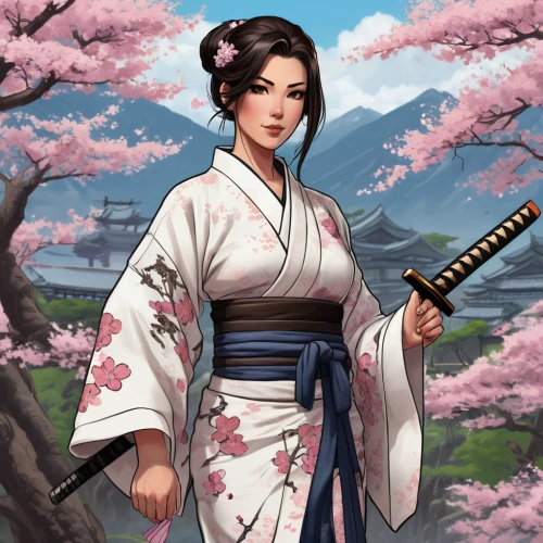 japanese sakura background,geisha,mukimono,geisha girl,sakura background,kimono,plum blossoms,hanbok,sakura blossom,the cherry blossoms,oriental princess,plum blossom,katana,japanese woman,goki,samurai,cherry blossoms,wuchang,mulan,sakura blossoms,Unique,Design,Character Design