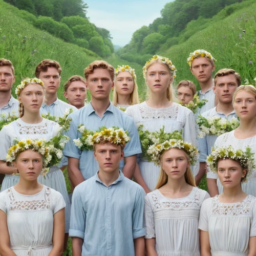 sound of music,the night of kupala,flower crown of christ,midsummer,laurel wreath,the order of the fields,daisy family,germanic tribes,the stake,parsley family,spring awakening,spring crown,lilly of the valley,paganism,garden of eden,the hunger games,flower crown,icelanders,adam and eve,purslane family,Illustration,Realistic Fantasy,Realistic Fantasy 11