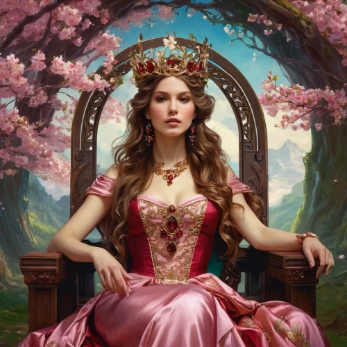 fantasy portrait,spring crown,princess sofia,fairy queen,fantasy picture,rosa 'the fairy,fantasy art,fairy tale character,heart with crown,princess crown,portrait background,celtic queen,a princess,cinderella,queen crown,queen of hearts,zodiac sign libra,fantasy woman,rosa,princess,Conceptual Art,Fantasy,Fantasy 05