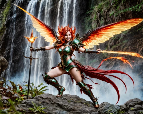 fire angel,fire siren,fantasy woman,fae,faerie,firebird,the enchantress,sorceress,phoenix,flame spirit,evil fairy,faery,goddess of justice,cosplay image,firedancer,female warrior,dryad,elves flight,fantasy warrior,firebirds