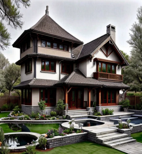 beautiful home,asian architecture,two story house,large home,architectural style,luxury home,wooden house,traditional house,house shape,symmetrical,mansion,chalet,swiss house,pool house,luxury property,roof landscape,private house,country house,country estate,chinese architecture