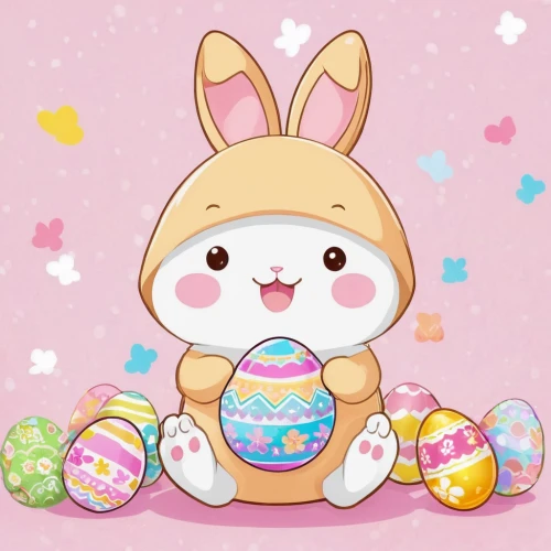 easter background,easter banner,easter theme,happy easter,happy easter hunt,easter eggs brown,easter rabbits,easter bunny,nest easter,easter egg sorbian,easter celebration,easter festival,easter easter egg,easter,easter card,easter eggs,candy eggs,easter egg,round kawaii animals,colored eggs,Illustration,Japanese style,Japanese Style 01