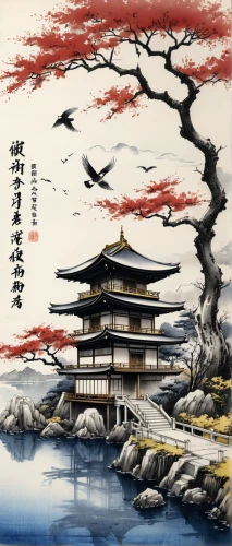 cool woodblock images,japanese art,oriental painting,woodblock prints,chinese art,tsukemono,the japanese tree,honzen-ryōri,plum blossoms,silk tree,ginkaku-ji,hwachae,khokhloma painting,woodblock printing,yi sun sin,japanese background,forbidden palace,matsumoto castle,japan landscape,zui quan,Illustration,Paper based,Paper Based 30