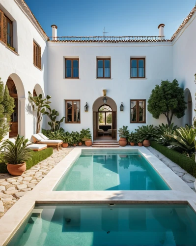 spanish tile,provencal life,holiday villa,luxury property,moroccan pattern,pool house,hacienda,beautiful home,morocco,private house,the balearics,andalusia,spanish missions in california,luxury real estate,mediterranean,luxury home,puglia,house insurance,courtyard,mansion,Photography,General,Realistic