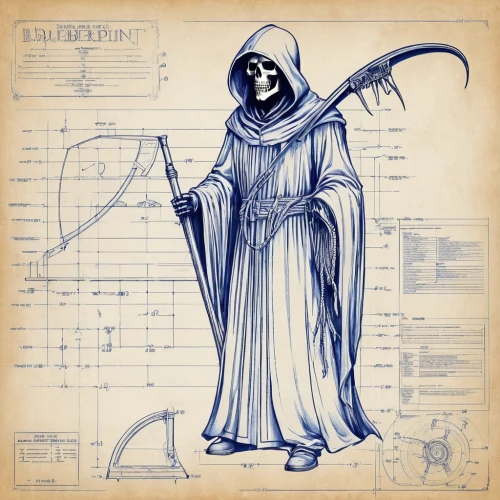 grimm reaper,grim reaper,reaper,dance of death,pall-bearer,magus,undead warlock,skeleton key,quarterstaff,vintage skeleton,dodge warlock,the wizard,magistrate,wizard,scythe,friar,apothecary,mage,prejmer,shaper,Unique,Design,Blueprint