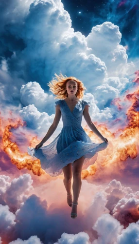 flying girl,little girl in wind,photo manipulation,fantasy picture,digital compositing,photoshop manipulation,image manipulation,fire angel,sci fiction illustration,flying sparks,fire dancer,fairies aloft,dancing flames,divine healing energy,leap for joy,fire dance,fall from the clouds,mystical portrait of a girl,photomanipulation,fantasy art,Photography,General,Realistic