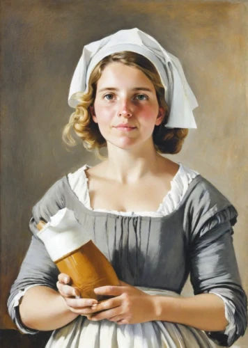 girl with cloth,girl with bread-and-butter,woman holding pie,milkmaid,portrait of a girl,girl with cereal bowl,girl in cloth,female nurse,girl in a historic way,portrait of christi,nurse uniform,jane austen,portrait of a woman,laundress,maid,young woman,housekeeper,child portrait,child with a book,the girl in nightie