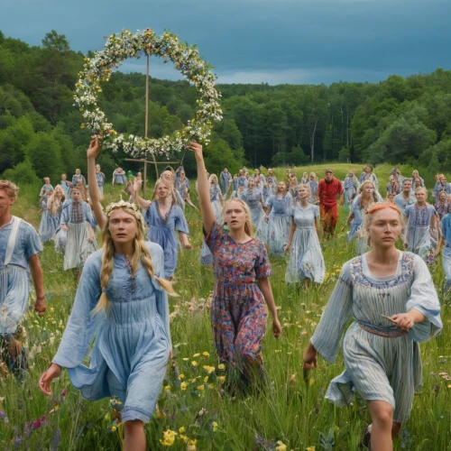 midsummer,the night of kupala,sound of music,spring awakening,field of flowers,jessamine,meadow play,wild meadow,meadow,the stake,flowers of the field,dandelion meadow,summer meadow,way of the roses,blooming field,summer solstice,the hunger games,russian traditions,paganism,tomorrowland,Conceptual Art,Fantasy,Fantasy 04