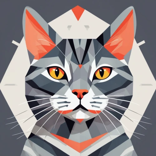 cat vector,vector illustration,vector graphic,vector art,vector design,adobe illustrator,vector graphics,gray kitty,silver tabby,cat portrait,low poly,low-poly,gray cat,drawing cat,pet portrait,tabby cat,gray icon vectors,geometrical cougar,cartoon cat,vector image,Illustration,Vector,Vector 17