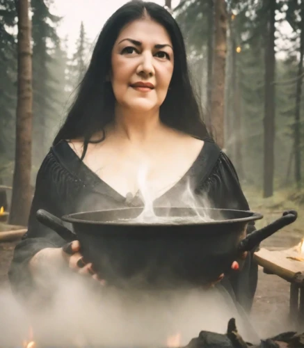 dwarf cookin,pocahontas,chief cook,khuushuur,jaya,queen of puddings,shamanism,magical pot,nördlinger ries,celebration of witches,the witch,cooking show,portable stove,red cooking,mongolian barbecue,bannock,alaska,skyrim,warrior woman,kosmea