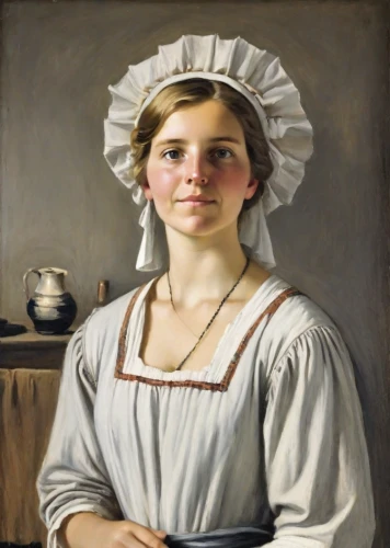 girl in the kitchen,woman holding pie,girl with cereal bowl,girl with bread-and-butter,milkmaid,girl with cloth,portrait of a girl,woman with ice-cream,portrait of a woman,young woman,cleaning woman,female nurse,laundress,chef,housekeeper,nurse uniform,maid,female worker,woman drinking coffee,girl in cloth