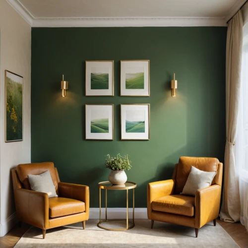 gold stucco frame,intensely green hornbeam wallpaper,sitting room,sage green,danish furniture,gold wall,green living,modern decor,danish room,contemporary decor,interior decor,livingroom,interior decoration,gold foil corner,vintage anise green background,stucco frame,the living room of a photographer,wall,art deco frame,wall decor,Photography,General,Commercial