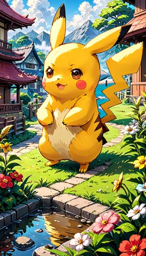 pixaba,pikachu,spring background,pika,game illustration,springtime background,yamada's rice fields,april fools day background,japanese sakura background,pokemon,competition event,easter background,background image,background images,digital background,growth icon,easter theme,game art,spring festival,goki,Anime,Anime,Traditional