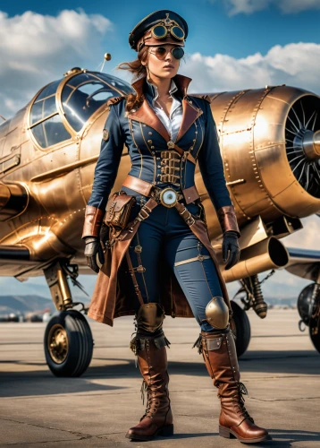 steampunk,steampunk gears,fighter pilot,aviator,captain p 2-5,reno airshow,corsair,digital compositing,captain,glider pilot,triplane,cosplay image,helicopter pilot,aviation,cossacks,general aviation,captain marvel,pilot,buccaneer,the sandpiper general,Photography,General,Realistic