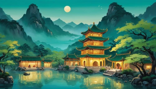 chinese temple,chinese background,chinese art,chinese architecture,oriental painting,landscape background,forbidden palace,fantasy landscape,mid-autumn festival,china,yunnan,hall of supreme harmony,wuyi,guizhou,oriental,world digital painting,asian architecture,huashan,nanjing,the golden pavilion,Photography,General,Cinematic