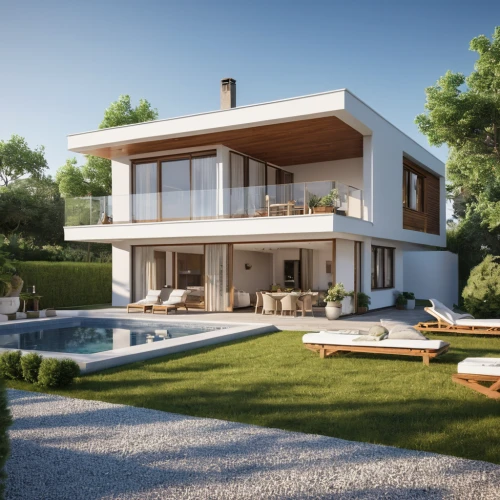 3d rendering,modern house,render,luxury property,smart home,pool house,holiday villa,home landscape,beautiful home,mid century house,modern architecture,luxury home,villa,modern style,3d render,garden elevation,landscape design sydney,house shape,summer house,3d rendered,Photography,General,Realistic