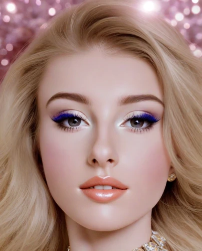 realdoll,barbie doll,doll's facial features,barbie,glitter powder,vintage makeup,eyeshadow,eyes makeup,lilac,porcelain doll,women's cosmetics,california lilac,makeup,glitter eyes,neon makeup,eye shadow,eurasian,airbrushed,purple glitter,beauty face skin