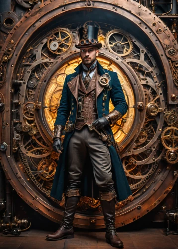 steampunk,clockmaker,steampunk gears,watchmaker,key-hole captain,clockwork,pocket watch,ornate pocket watch,ringmaster,hatter,pirate treasure,grandfather clock,frock coat,pirate,pocket watches,ships wheel,town crier,galleon,bellboy,ship's wheel,Photography,General,Fantasy