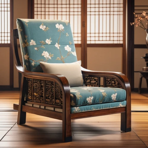 japanese-style room,floral chair,japanese floral background,ryokan,rocking chair,wing chair,japanese patterns,patterned wood decoration,japanese pattern,floral japanese,tatami,armchair,japan pattern,japanese-style,horse-rocking chair,japanese items,seating furniture,chair png,japanese style,new concept arms chair,Photography,General,Realistic