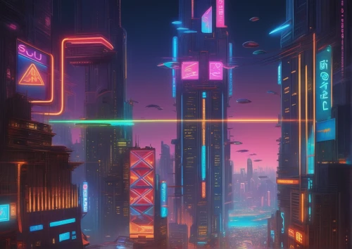 cyberpunk,colorful city,shinjuku,cityscape,metropolis,futuristic landscape,tokyo city,futuristic,fantasy city,tokyo,vapor,scifi,shanghai,aesthetic,dusk,city,evening city,taipei,neon arrows,the city,Conceptual Art,Fantasy,Fantasy 01