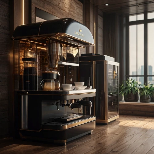 espresso machine,coffee machine,modern kitchen,modern kitchen interior,kitchen design,coffee maker,penthouse apartment,coffeemaker,vintage kitchen,espresso,kitchen interior,drip coffee maker,dark cabinetry,big kitchen,modern minimalist kitchen,kitchen,tile kitchen,kitchenette,vacuum coffee maker,soda fountain