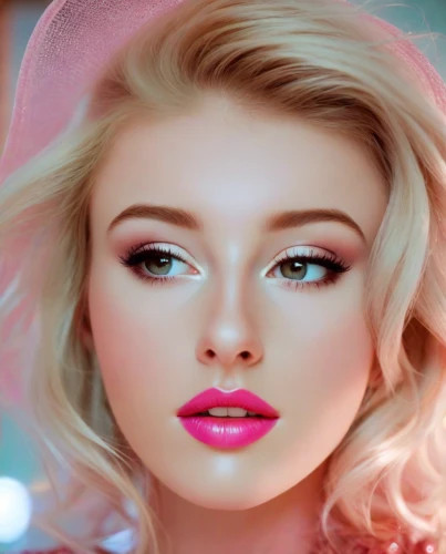 pink beauty,neon makeup,vintage makeup,romantic look,barbie doll,airbrushed,doll's facial features,marilyn monroe,women's cosmetics,realdoll,eyes makeup,barbie,retouch,marylyn monroe - female,pink background,bright pink,retouching,pink lady,deep pink,color pink