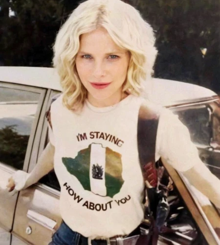 heidi country,tshirt,countrygirl,shirt,t shirt,rebel,tee,southern belle,farrah fawcett,country style,stop sign,mississippi,texan,isolated t-shirt,t-shirt,madonna,aging icon,oklahoma,in a shirt,active shirt