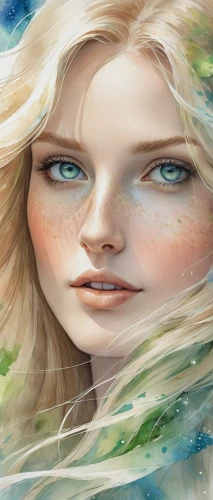 the blonde in the river,mermaid background,fantasy portrait,fantasy art,the wind from the sea,world digital painting,faery,mystical portrait of a girl,faerie,little girl in wind,portrait background,the sea maid,wind wave,merfolk,fantasy picture,underwater background,heroic fantasy,sci fiction illustration,virgo,elven,Illustration,Realistic Fantasy,Realistic Fantasy 01
