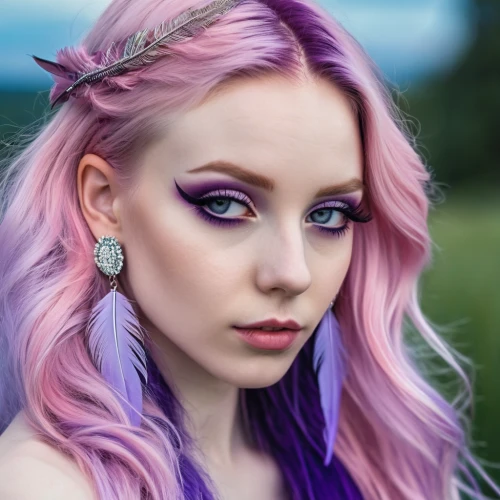 violet head elf,fae,purple and pink,lilac,pale purple,unicorn crown,faery,pink-purple,violet,purple lilac,faerie,precious lilac,wing purple,lilac blossom,rapunzel,elven,pink beauty,light purple,pink hair,semi-precious,Photography,General,Realistic