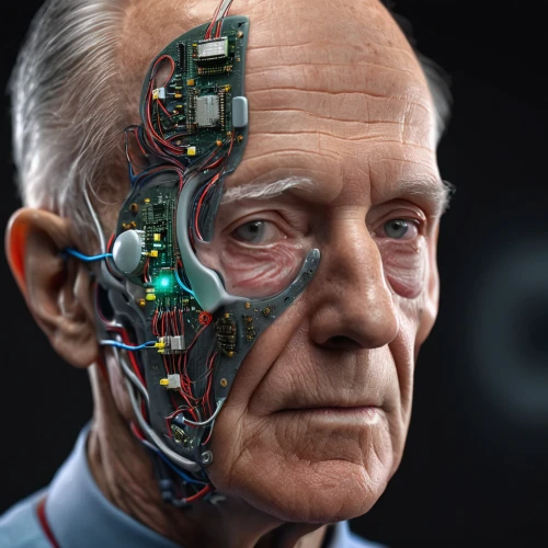 cyborg,cybernetics,man with a computer,old human,elderly man,older person,circuit board,elderly person,3d man,wearables,circuitry,electronic medical record,magneto-optical drive,artificial intelligence,pensioner,cyberpunk,medical concept poster,human head,prosthetics,jigsaw,Photography,General,Sci-Fi