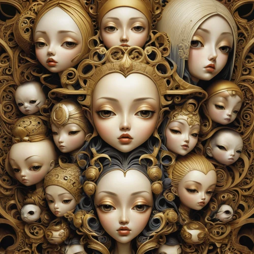 porcelain dolls,kewpie dolls,dolls,designer dolls,artist doll,fashion dolls,art nouveau frames,doll's facial features,doll figures,kewpie doll,all the saints,matryoshka,doll head,joint dolls,matryoshka doll,baroque,doll's head,chinese art,gold filigree,the japanese doll,Conceptual Art,Fantasy,Fantasy 03